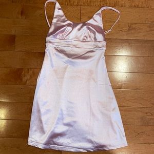 light pink silky dress